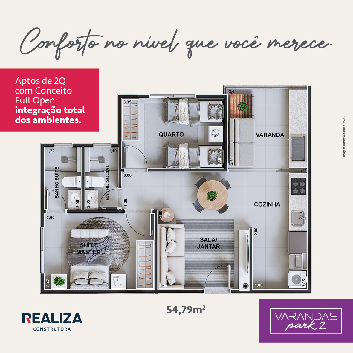 Planta 2Q + Suíte